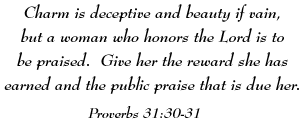 Proverbs 31:30-31